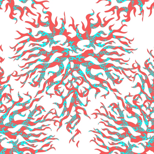 Motif ornemental sans couture avec des formes abstraites ondulées colorées . — Image vectorielle