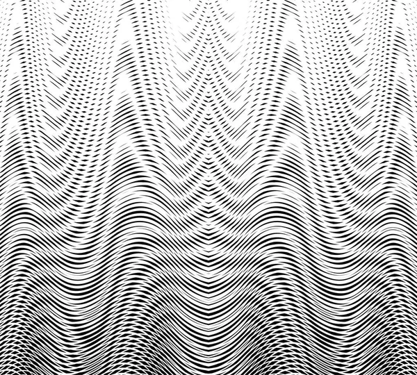 Fond texturé gris avec graphique contemporain linéaire ondulé — Image vectorielle