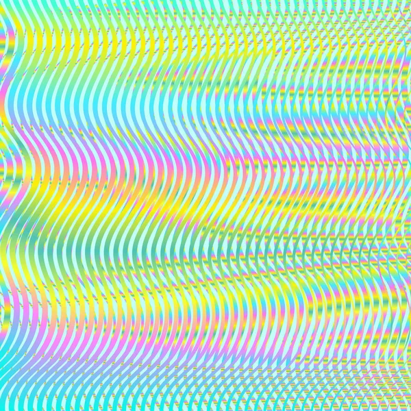 Textura de gradiente iridiscente fluido con efecto moire lineal . — Vector de stock