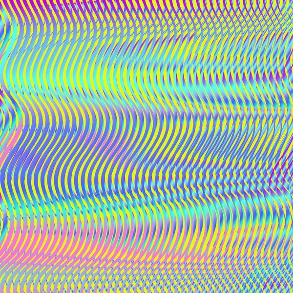 Textura holográfica ornamental iridescente hipnótica com efeito de moire . —  Vetores de Stock