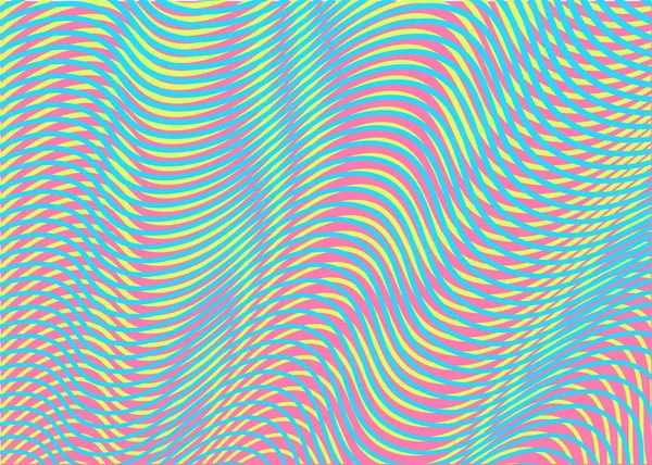 Digitální abstraktní duhová textura s jemným prolínáním jasných barevných čar. — Stockový vektor