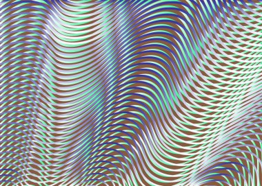 Moire etkisi optik illüzyon ile çok renkli doğrusal arkaplan. 