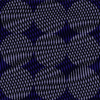 Yinelenen dengeleyici çemberlerle desenli geometrik dikişsiz desen.