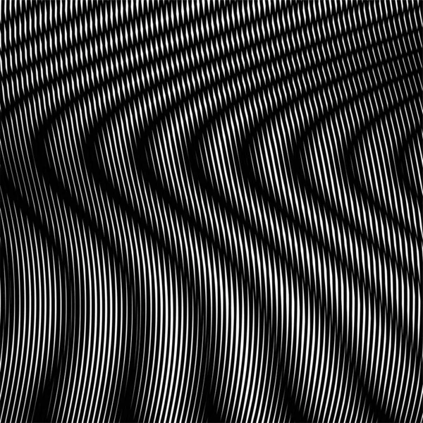 Fond abstrait avec des rayures zigzag ondulées en douceur. — Image vectorielle