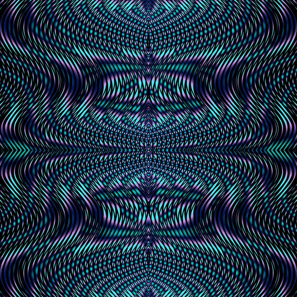 Symmetrical mystical linear abstract vector background with optical illusion. — Stock Vector