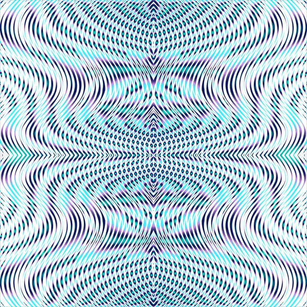 Vector symmetrische psychedelische lineaire achtergrond met optische illusie. — Stockvector
