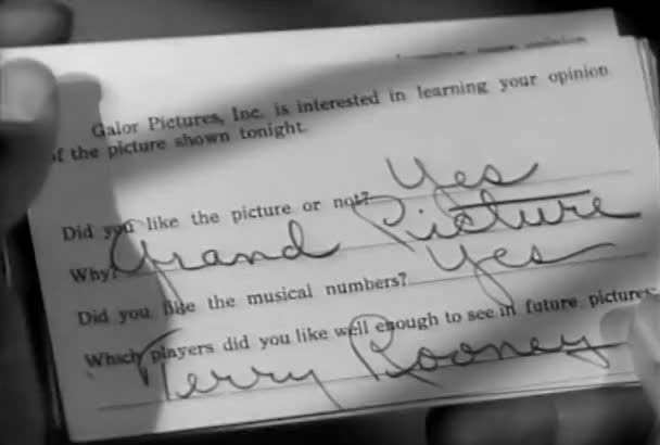 Крупним Планом Заповнені Картки Зворотного Язку Фільму 1930 Роки — стокове відео