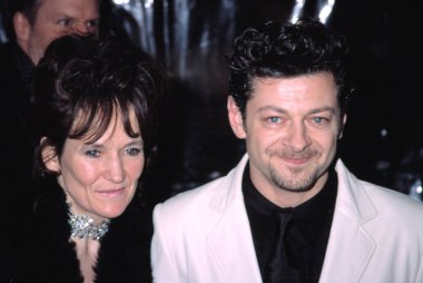 Andy Serkis and wife at premiere of LORD OF THE RINGS: THE TWO TOWERS, NY 12/5/2002, by CJ Contino