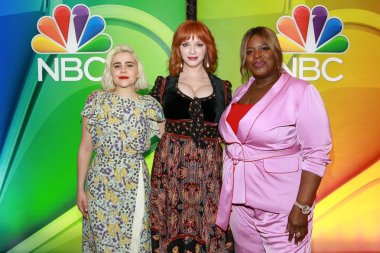 Christina Hendricks, Mae Whitman, Retta Nbc Fall New York Press Junket için gelenler, Four Seasons Hotel New York, New York, Ny Ocak 24, 2019 