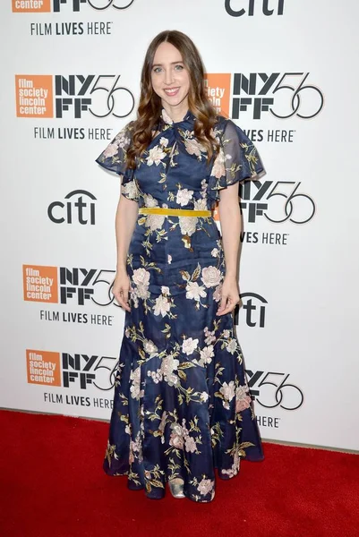 Zoe Kazan Chegadas Para 56Th New York Film Festival Wildfire — Fotografia de Stock