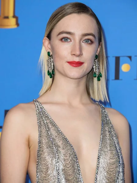 Beverly Hills Los Angeles Usa January Actress Saoirse Ronan Wearing — Stock Photo, Image