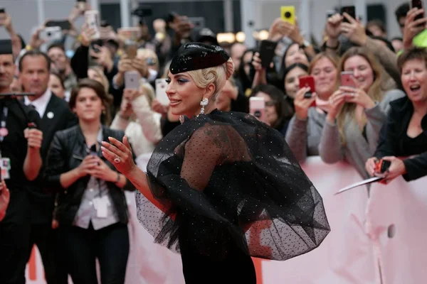 Lady Gaga Заїзді Зірку Народжується Гала Прем Єра Торонто Міжнародний — стокове фото