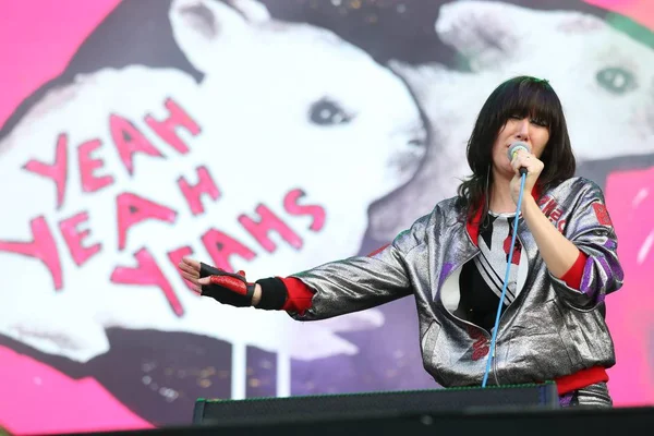 Karen Yeah Yeah Yeahs Palco Para 2018 Governors Ball Music — Fotografia de Stock