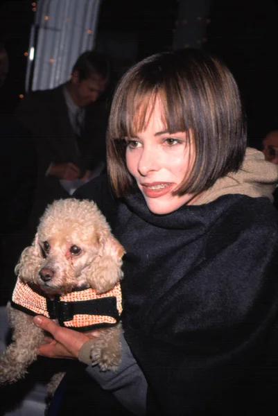 Parker Posey at the 'Paws for Fashion' pet fashion show to launch 'Animal Fair' magazine, 11/4/99