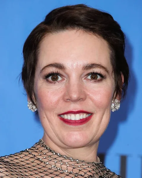 Beverly Hills Los Angeles Usa Styczeń Aktorka Olivia Colman Sobie — Zdjęcie stockowe