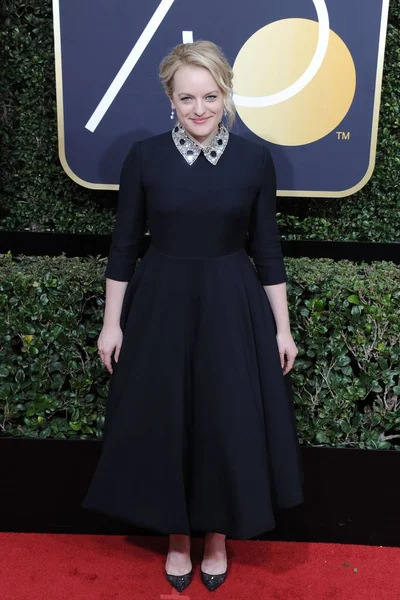 Elisabeth Moss Chegadas Para 75Th Annual Golden Globe Awards Arrivals — Fotografia de Stock