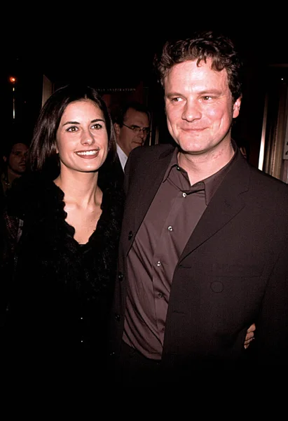 Colin Firth Wife Livia Giuggioli Premiere Shakespeare Love Nyc — Stock Photo, Image