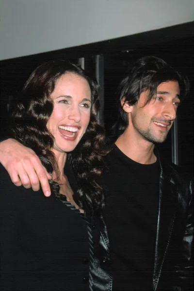 Andie Macdowell Adrien Brody Premiere Harrison Flowers 2002 Contino — Stock Photo, Image