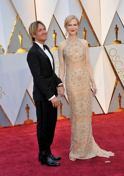 Keith Urban Nicole Kidman 89Th Academy Awards Oscar 2017 Gelenler — Stok fotoğraf