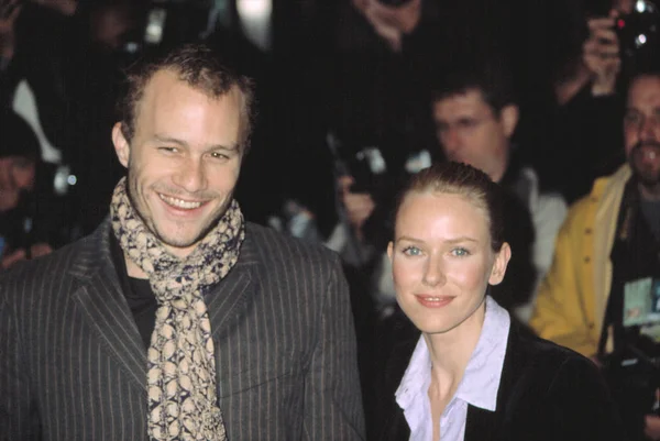 Heath Ledger Naomi Watts Alla Proiezione Ring 2002 Contino — Foto Stock