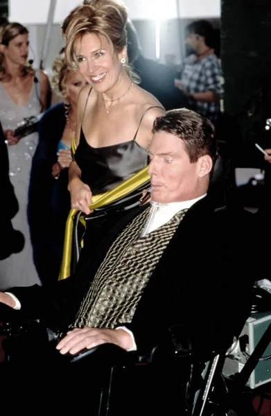 Dana Reeve Christopher Reeve Los Premios Globo Oro Enero 1999 —  Fotos de Stock