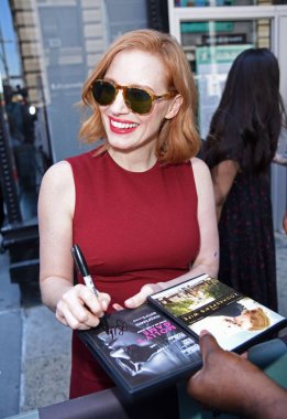 Jessica Chastain, seen at BUILD Series to promote WOMAN WALKS AHEAD out and about for Celebrity Candids - TUE, , New York, NY June 26, 2018. Photo By: Derek Storm/Everett Collection clipart