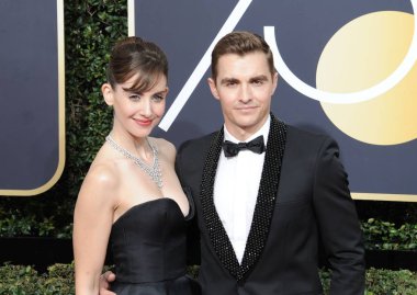 Alison Brie, Dave Franco 75 Yıllık Altın Küre Ödülleri için gelenler - Gelenler 2, Beverly Hilton Hotel, Beverly Hills, Ca Ocak 7, 2018. Fotoğraf: Dee Cercone /Everett Collection