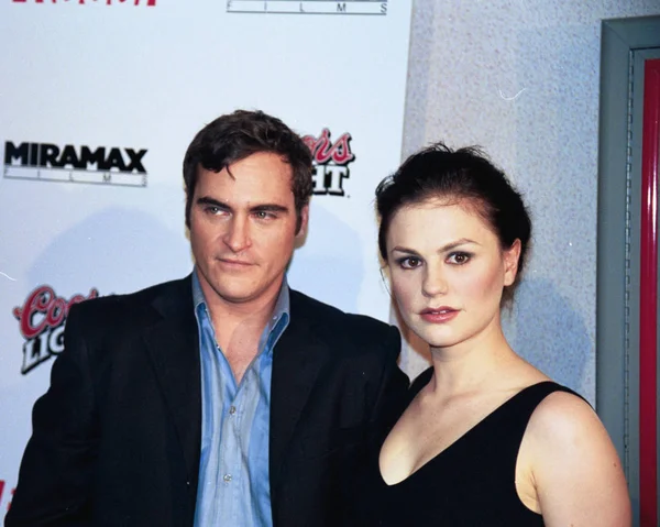 Joaquin Phoenix Anna Paquin Estreia Buffalo Soldier 2003 Por Janet — Fotografia de Stock