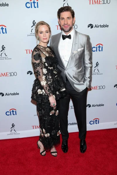 Emily Blunt John Krasinski Chegadas Para Time 100 Gala Jazz — Fotografia de Stock