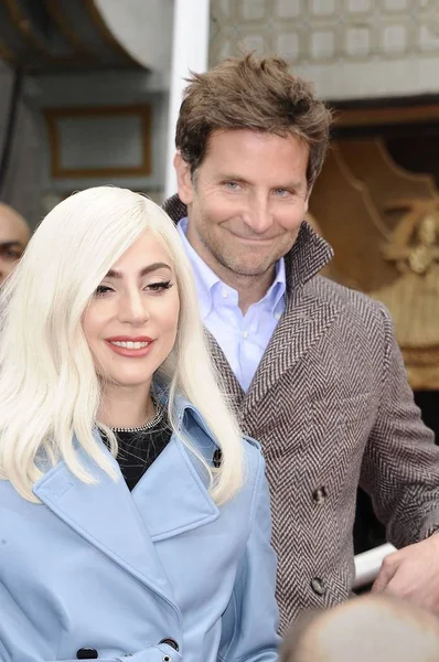Lady Gaga Bradley Cooper Ceremonia Inducción Sam Elliott Handprint Footprint — Foto de Stock