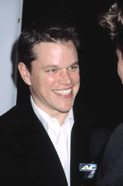 Matt Damon Screening Confessions Dangerous Mind 2002 Contino — Stock Photo, Image