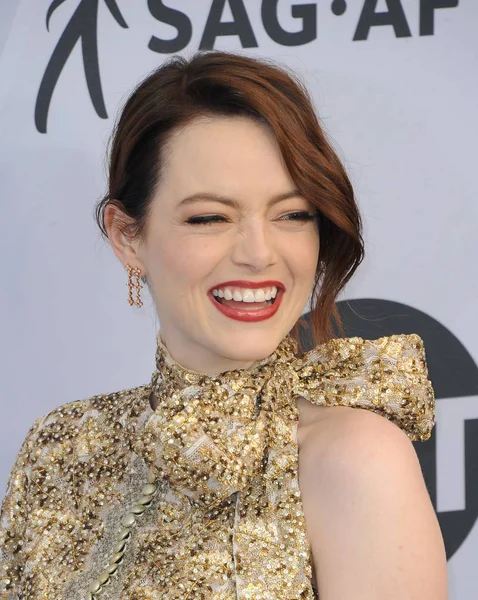 Emma Stone Érkezések Éves Screen Actors Guild Awards Érkezések Kegyhely — Stock Fotó