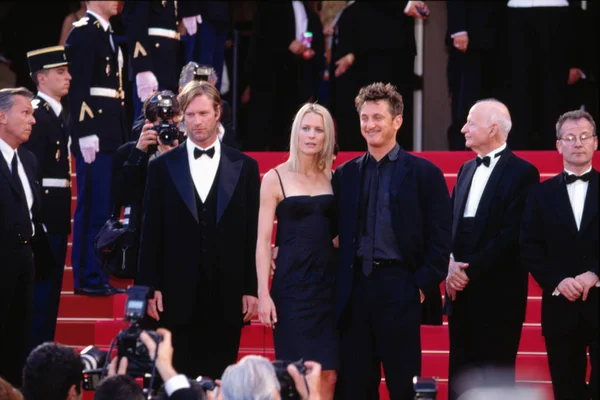 Sean Penn Robin Wright Penn Festiwalu Filmowym Cannes Maj 2001 — Zdjęcie stockowe