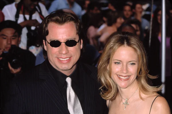 John Travolta Kelly Preston Estreno Swordfish 2001 Por Contino — Foto de Stock