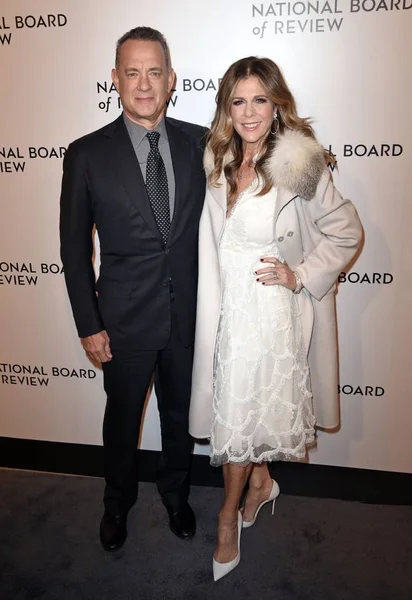 Tom Hanks Rita Wilson Arrivals National Board Review Awards 2018 — Stock Photo, Image