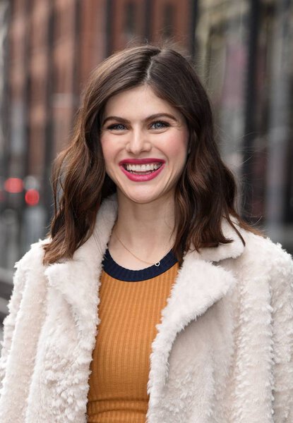 Alexandra Daddario, seen at BUILD Studios to promote her new Netflix film WHEN WE FIRST MET out and about for Celebrity Candids - MON, , New York, NY January 29, 2018 