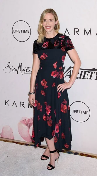 Emily Blunt Vistiendo Vestido Prada Las Llegadas Para Poder Mujer —  Fotos de Stock