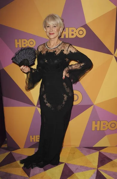 Helen Mirren Las Llegadas Los Golden Globe Awards Party Hbo — Foto de Stock