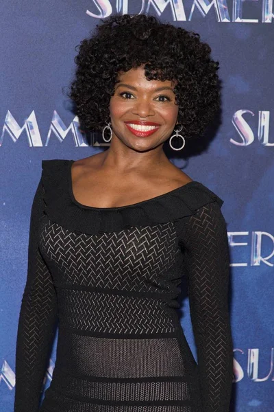 Lachanze Conferência Imprensa Para Summer Donna Summer Musical Cast Meet — Fotografia de Stock