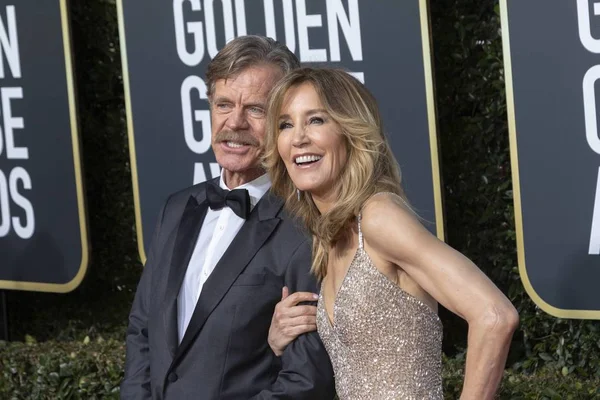 William Macy Felicity Huffman Participam 76Th Annual Golden Globe Awards Fotografia De Stock