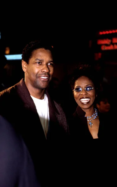 Denzel Washington Moglie Pauletta 2000 Robert Bertoia Immagine Stock