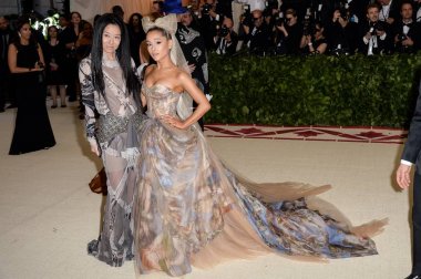 Vera Wang, Ariana Grande (wearing Vera Wang) at arrivals for Heavenly Bodies: Fashion and the Catholic Imagination Met Gala Costume Institute Annual Benefit - Part 1, Metropolitan Museum of Art, New York, NY May 7, 2018. Photo By: Kristin Callahan/Ev