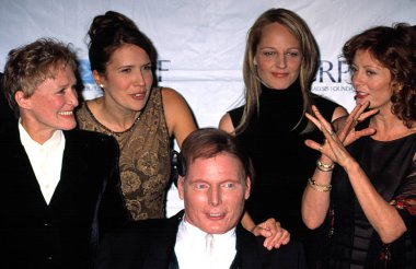 Glenn Close, Dana Reeve, Helen Hunt, Susan Sarandon ve Christopher Reeve içinde Christopher Reeve Felç Vakfı Gala, NY 11/13/2001, CJ Contino tarafından