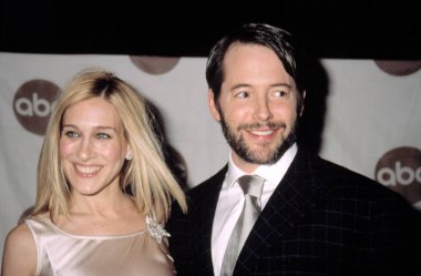 Matthew Broderick ve Sarah Jessica Parker müzik Man prömiyerinde,