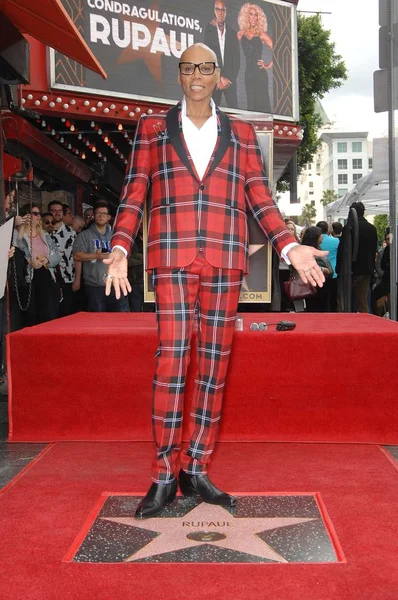 Rupaul Lors Cérémonie Intronisation Star Sur Hollywood Walk Fame Pour — Photo