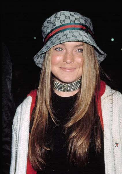 Lindsay Lohan Premierze Rookie 2002 Przez Contino — Zdjęcie stockowe