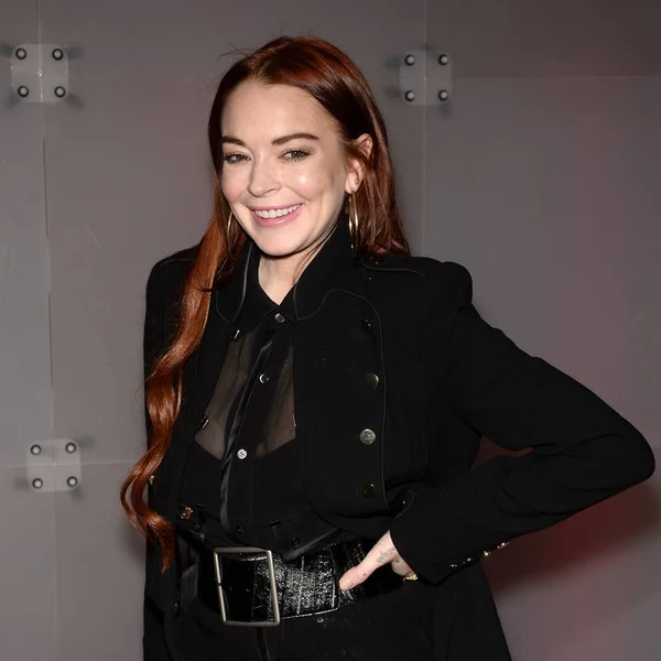 Lindsay Lohan Beérkezések Harmadik Éves Marquis Szilveszter Marriott Marquis New — Stock Fotó