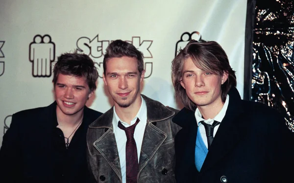 Hanson Brothers Zac Isaac Jordan Bij Première Van Stuck You — Stockfoto