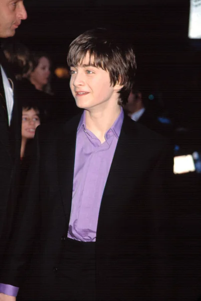 Daniel Radcliffe Bij Première Van Harry Potter Sorcerer Stone 2001 — Stockfoto