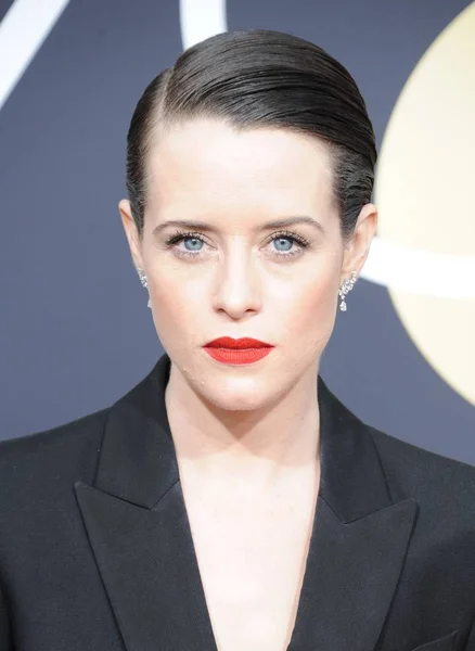 Claire Foy Las Llegadas Para Los 75º Premios Globo Oro —  Fotos de Stock